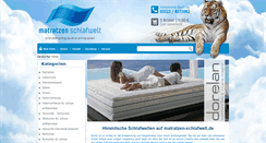 Desktop Screenshot of matratzen-schlafwelt.de