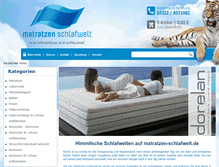 Tablet Screenshot of matratzen-schlafwelt.de